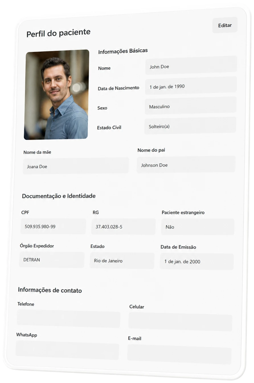 Perfil completo do paciente